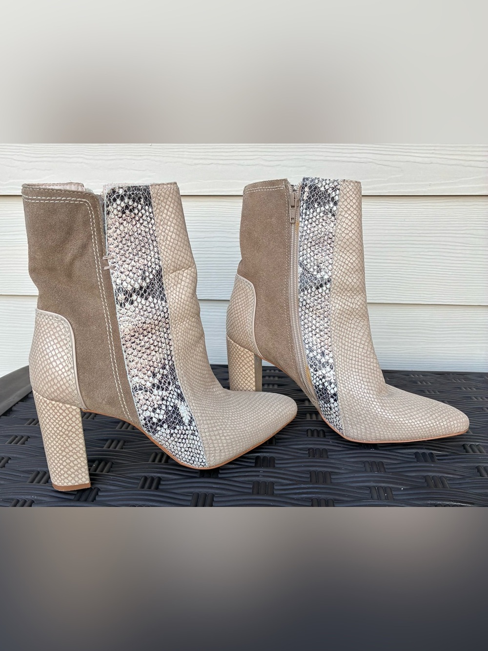 Matisse Cobra Leather Snakeskin Ankle Boots 8.5M